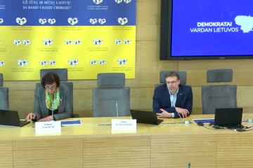 Seimo Demokratų frakcijos „Vardan Lietuvos“ narių Laimos Nagienės ir Lino Kukuraičio spaudos konferencija „Pensijų kaupimas turi ginti dalyvių interesus ir užtikrinti jų teises“