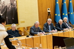 Nuotrauka. Seimo Pirmininkės Viktorijos Čmilytės-Nielsen susitikimas su Lietuvos Nepriklausomybės Akto signatarais